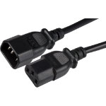 Maplin MK24B power cable Black 2 m C14 coupler C13 coupler