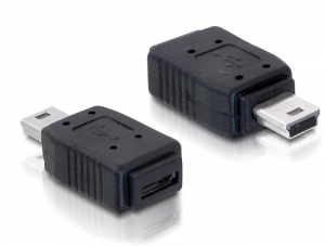 Image of DeLOCK Adapter USB mini/USB micro-B USB mini M micro-B FM Black