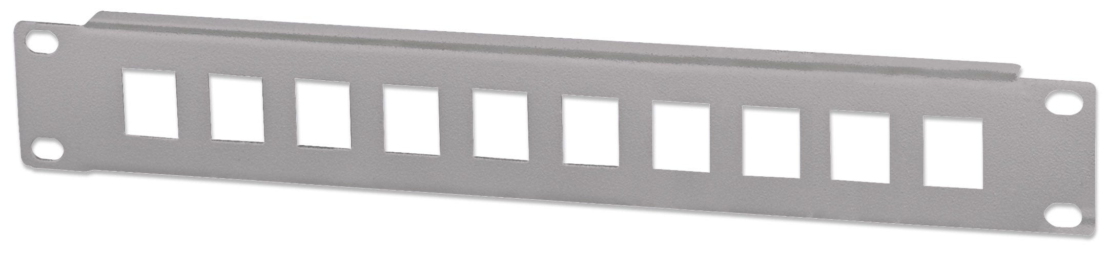 Image of Intellinet Patch Panel, Blank, 10", 1U, 10-Port, Grey
