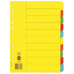 MARBIG DIVIDERS A4 BRIGHT MANILLA 10 TAB