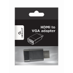 Gembird A-HDMI-VGA-001 tussenstuk voor kabels Zwart