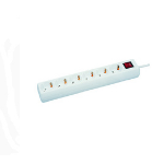 Microconnect GRU00610W power extension 10 m 6 AC outlet(s) Indoor White