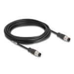 DeLOCK M12 Cable D-coded 4 pin male to male PVC 5 m