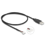 DeLOCK 12109 USB cable USB 2.0 0.6 m USB A 5-pin terminal block Black