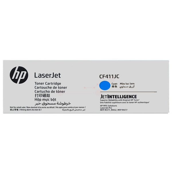 Hp Cyan Cf411jc Toner Cartridge Contract. 6K Pages Iso/Iec 19798 For H