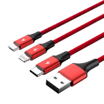 UNITEK C4049RD USB cable 1.2 m USB A USB C/Micro-USB B/Lightning Red