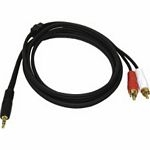 C2G Value Series 3.5mm Stereo Plug/RCA Plug x2 Y-Cable audio cable 2 x RCA Black