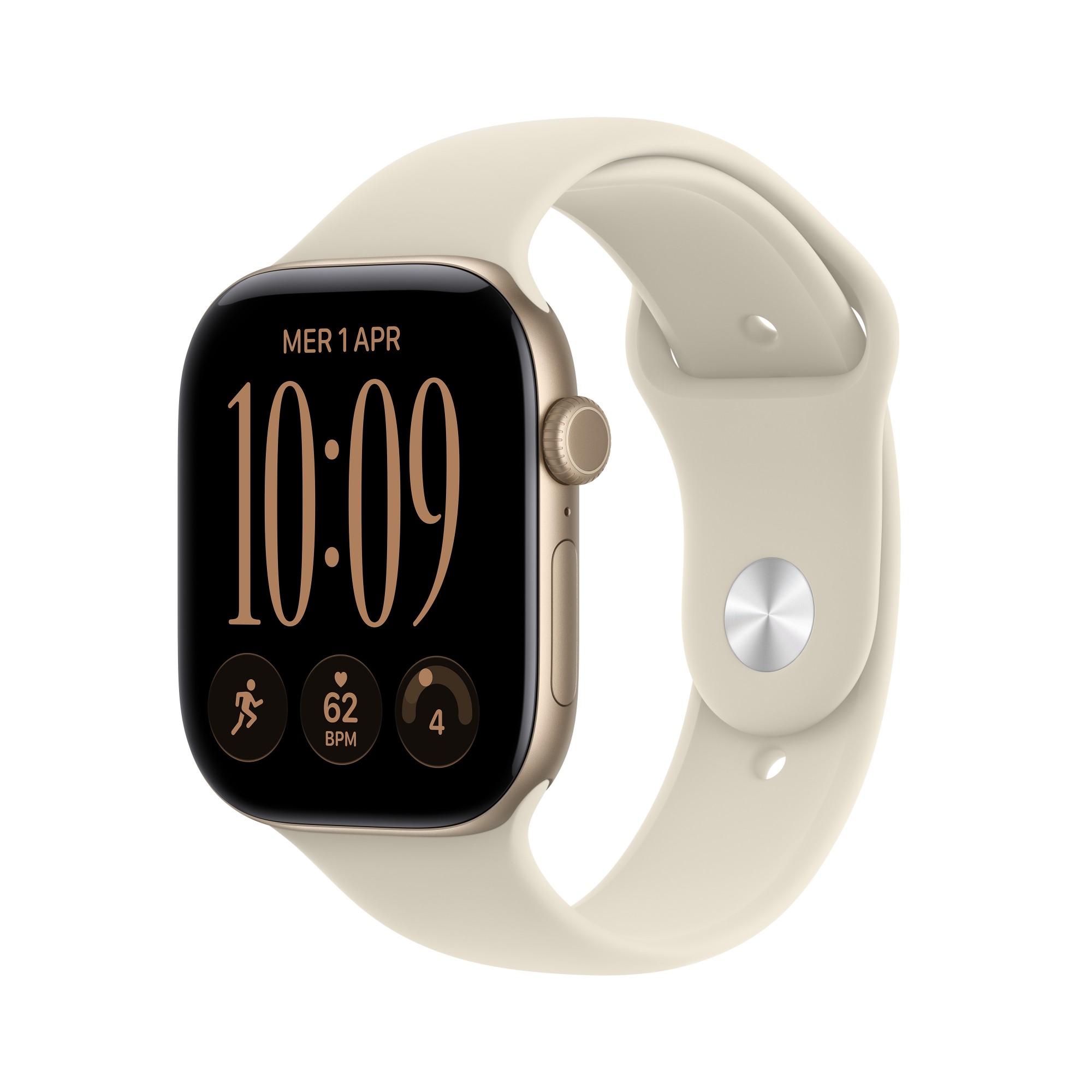 Apple Watch Series 12 GPS 46mm Light Gold Aluminium Case with Sand Spo