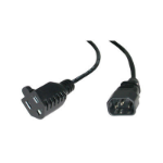 C2G 6ft 18 AWG Monitor Power Adapter Cable (NEMA 5-15R -> IEC320C14) Black 70.9" (1.8 m) C14 coupler