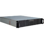 Inter-Tech 2U-20255 Rack Black, Stainless steel