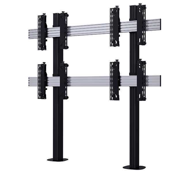 B-Tech SYSTEM X - 2 X 2 Universal Bolt-Down Videowall Mounting System ...