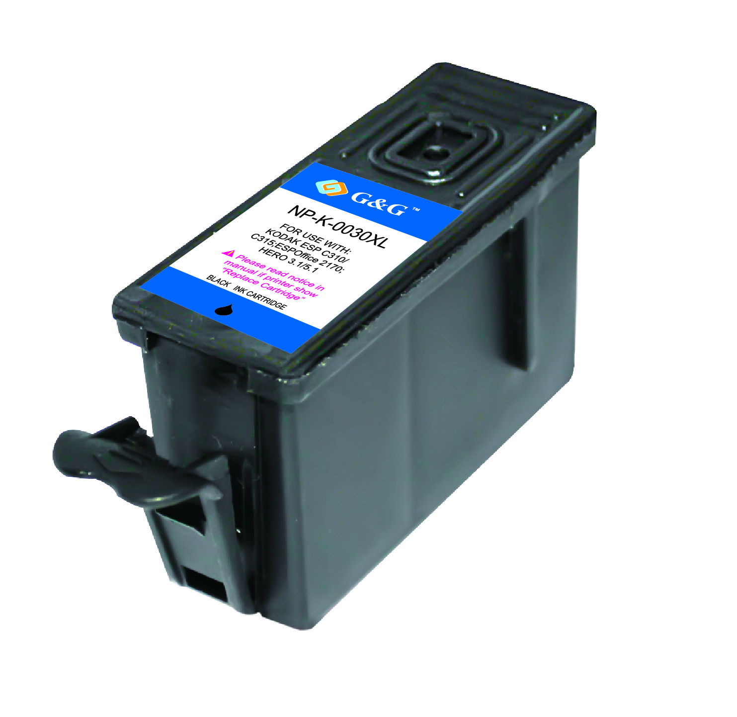 G+G Replacement for Comp Kodak  No 30 Hi Yld Black Ink Ctg 3952363 [30XL BK]