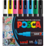 Uni-Ball Posca PC-3M Paint Markers Medium Assorted Pack of 8