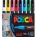Uni-Ball Posca PC-3M Paint Markers Medium Assorted Pack of 8