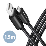 Axagon BUMM-AM15AB USB cable USB 2.0 1.5 m Micro-USB B USB A Black