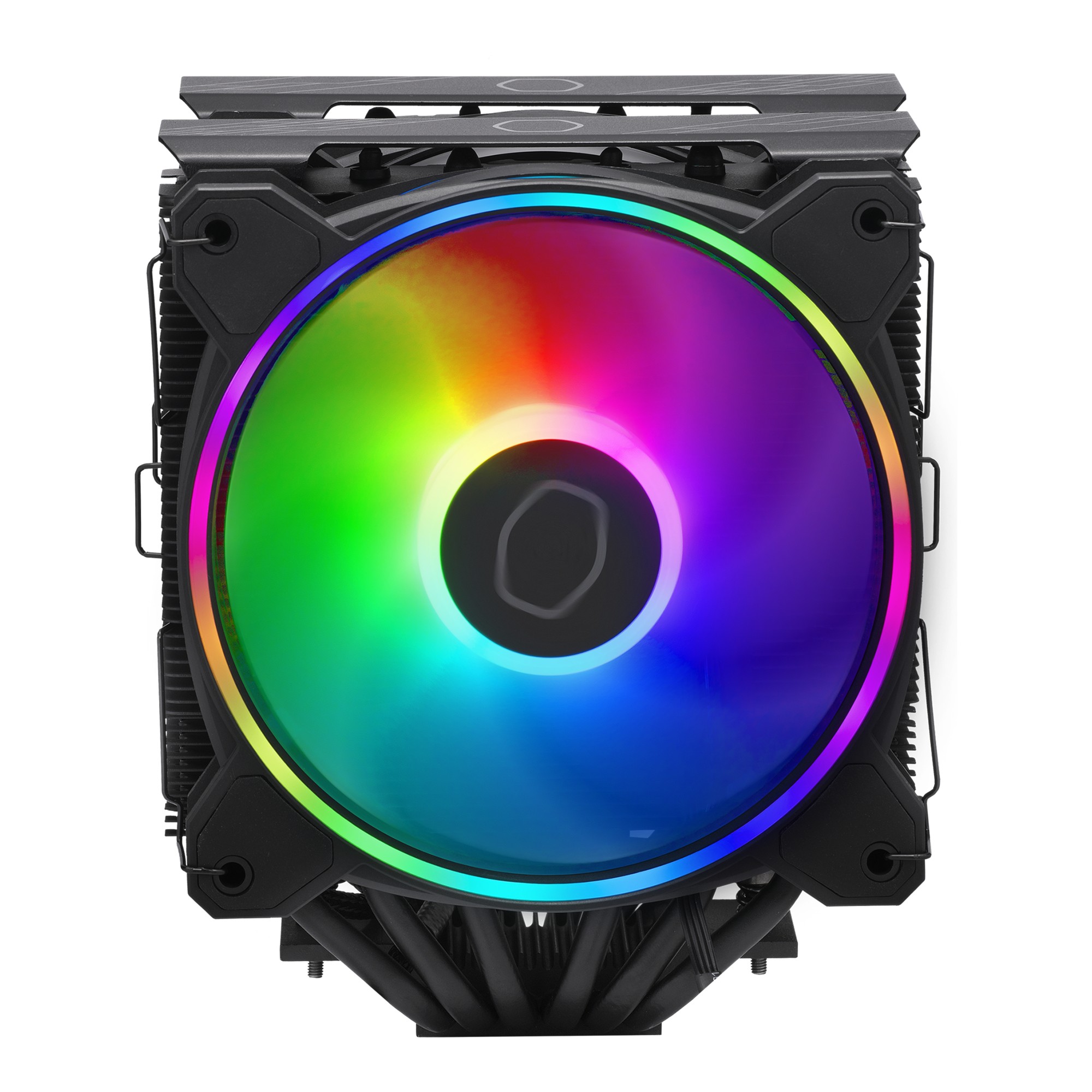 RR-D6BB-20PA-R1 COOLER MASTER Hyper 622 Halo Dual-Tower CPU Cooler, Black, 6 Heatpipes, 2x 120mm RGB Fans, Intel/AMD