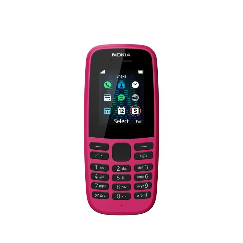 Nokia 105 (2019 edition) 1.77 Inch UK SIM Free Feature Phone (Single SIM) – Pink