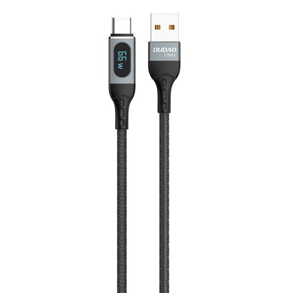 Image of DUDAO Kabel USB USB-A - USB-C 1 m Czarny 6973687243678 - Kabel -...