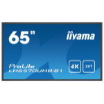 iiyama LH6570UHB-B1 Signage Display Digital signage flat panel 163.8 cm (64.5") VA 700 cd/mÂ² 4K Ultra HD Black Built-in processor Android 9.0 24/7