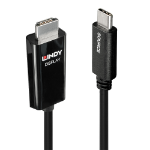 Lindy 43260 video cable adapter 0.5 m USB Type-C HDMI Type A (Standard) Black