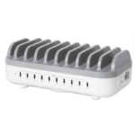 Manhattan 10-port USB-C Charging Station, USB-C Output: 10x 20W, Max 200W, Mains AC power (inc US/EU/UK adapters)
