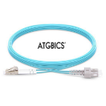 ATGBICS LC-SC OM4, Fibre Optic Cable, Multimode, Duplex, Aqua, 10m