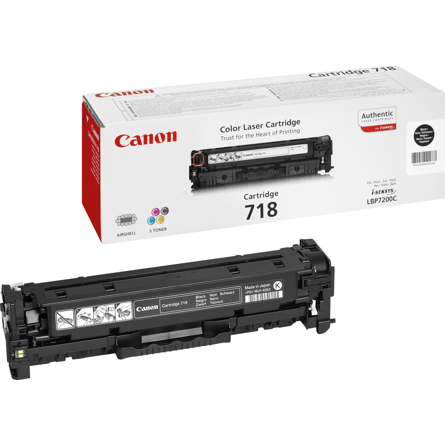 Image of Canon 2662B002/718BK Toner cartridge black, 3.4K pages ISO/IEC...