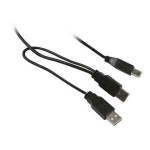 Synergy 21 S215325 USB cable 1 m USB 2.0 USB B 2 x USB A Black