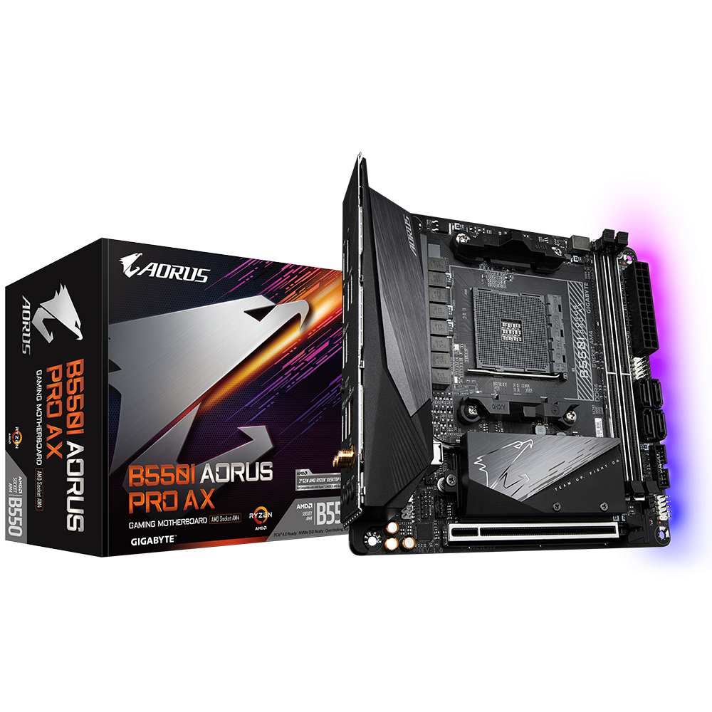 Image of Gigabyte B550I AORUS PRO AX AMD B550 Socket AM4 mini ITX