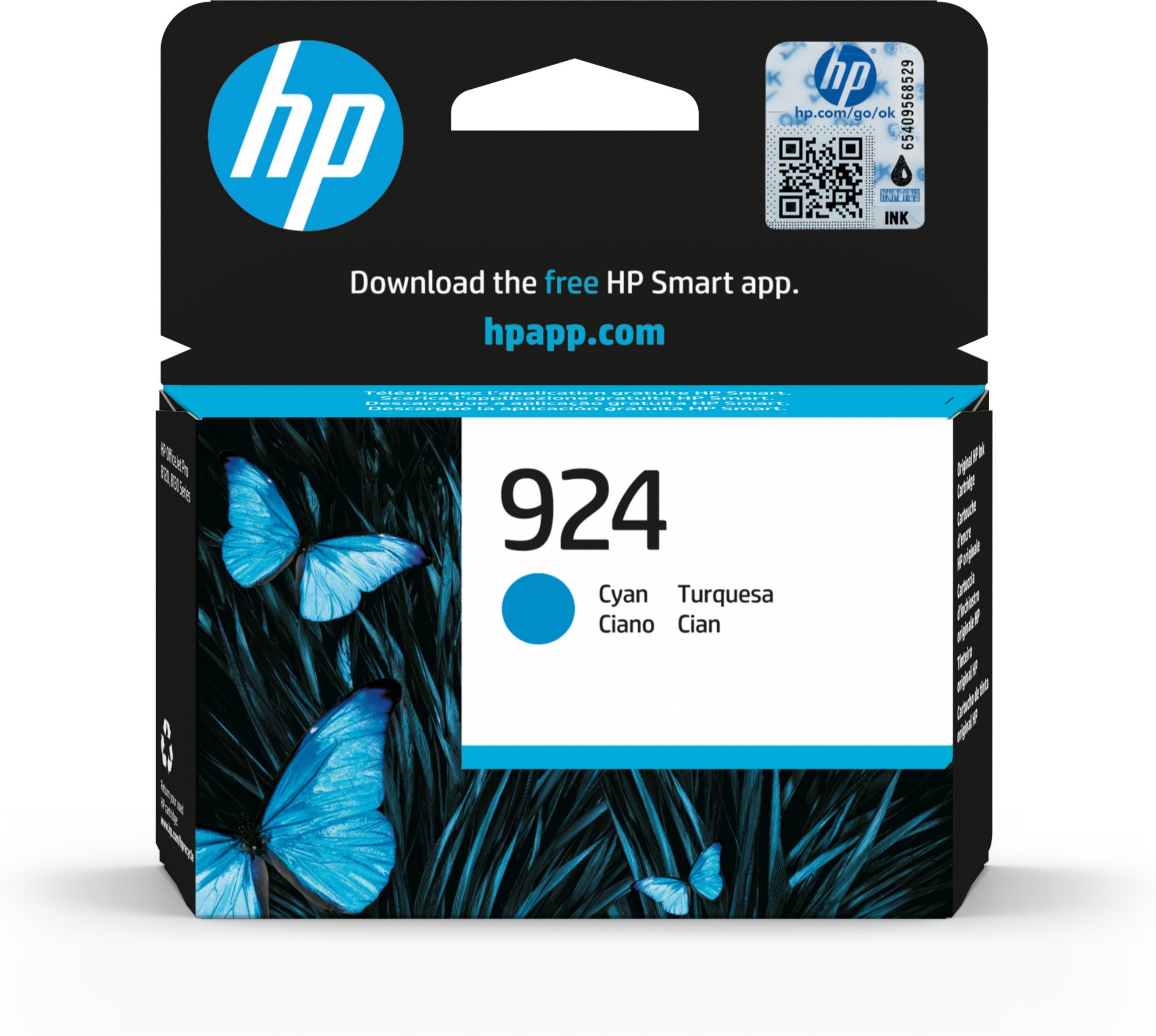 Photos - Inks & Toners HP 4K0U3NE/924 Printhead cartridge cyan, 400 pages ISO/IEC 19752 for H 
