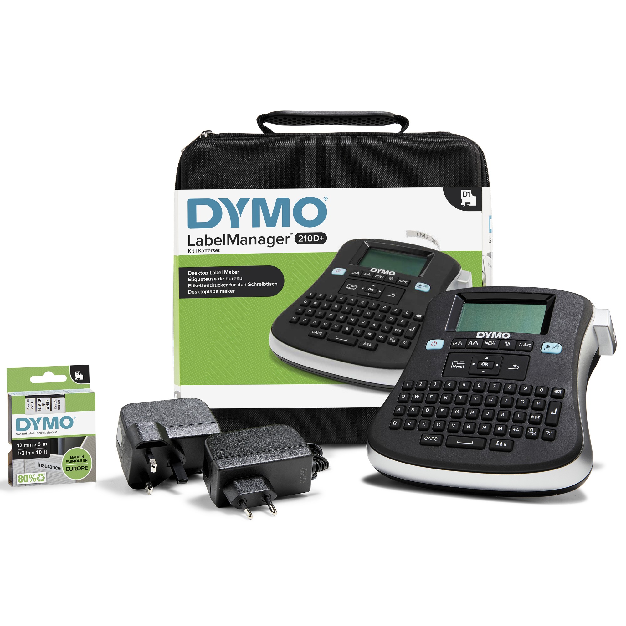 DYMO LabelManager 210D+ Handheld Label Maker Kit | QWERTY Keyboard | w