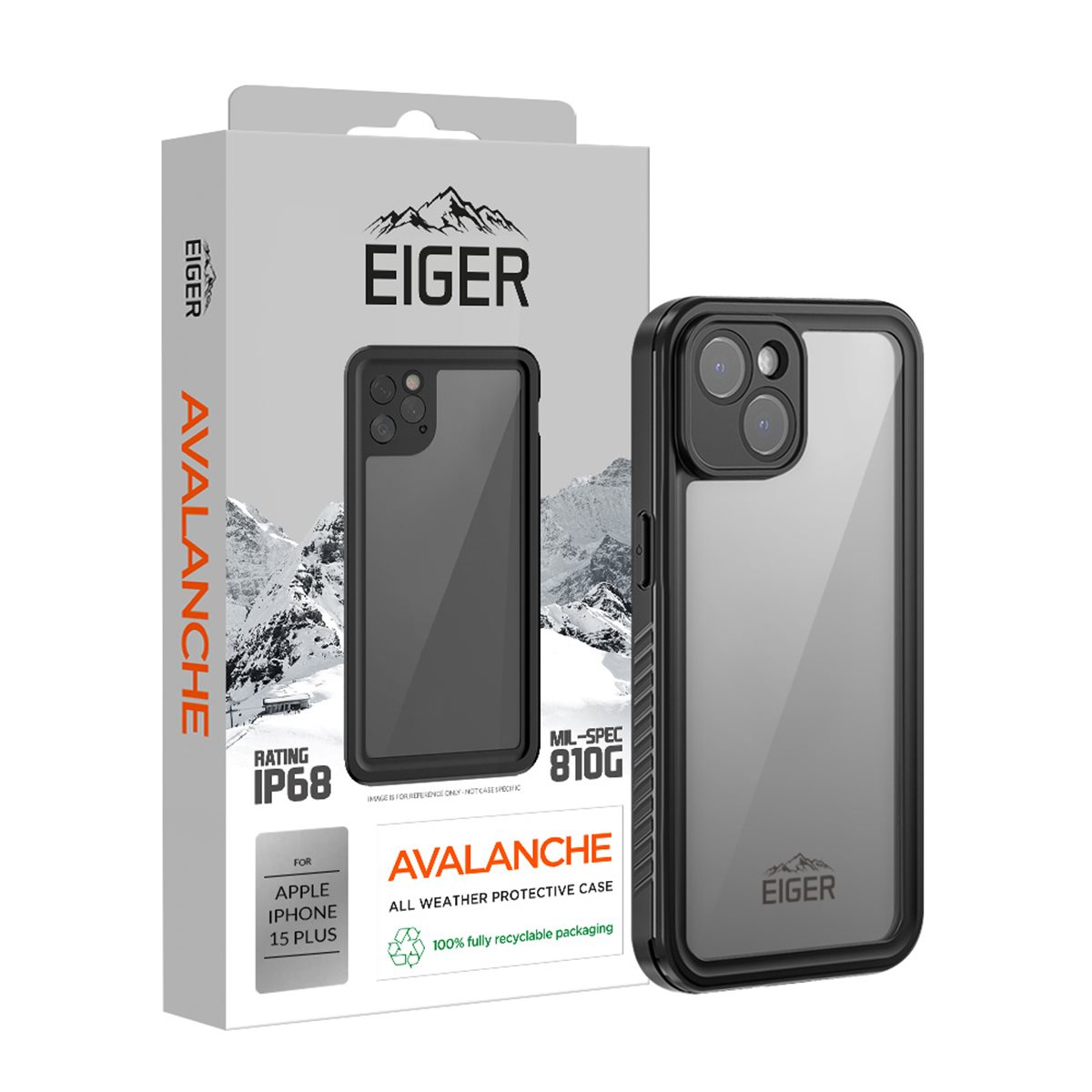 EIGER EGCA00471 mobile phone case 17 cm (6.7") Cover Black. Trans