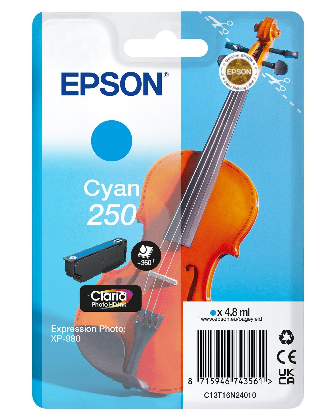 Epson C13T16N24010/250 Ink cartridge cyan. 360 pages 4.8ml for Epson E