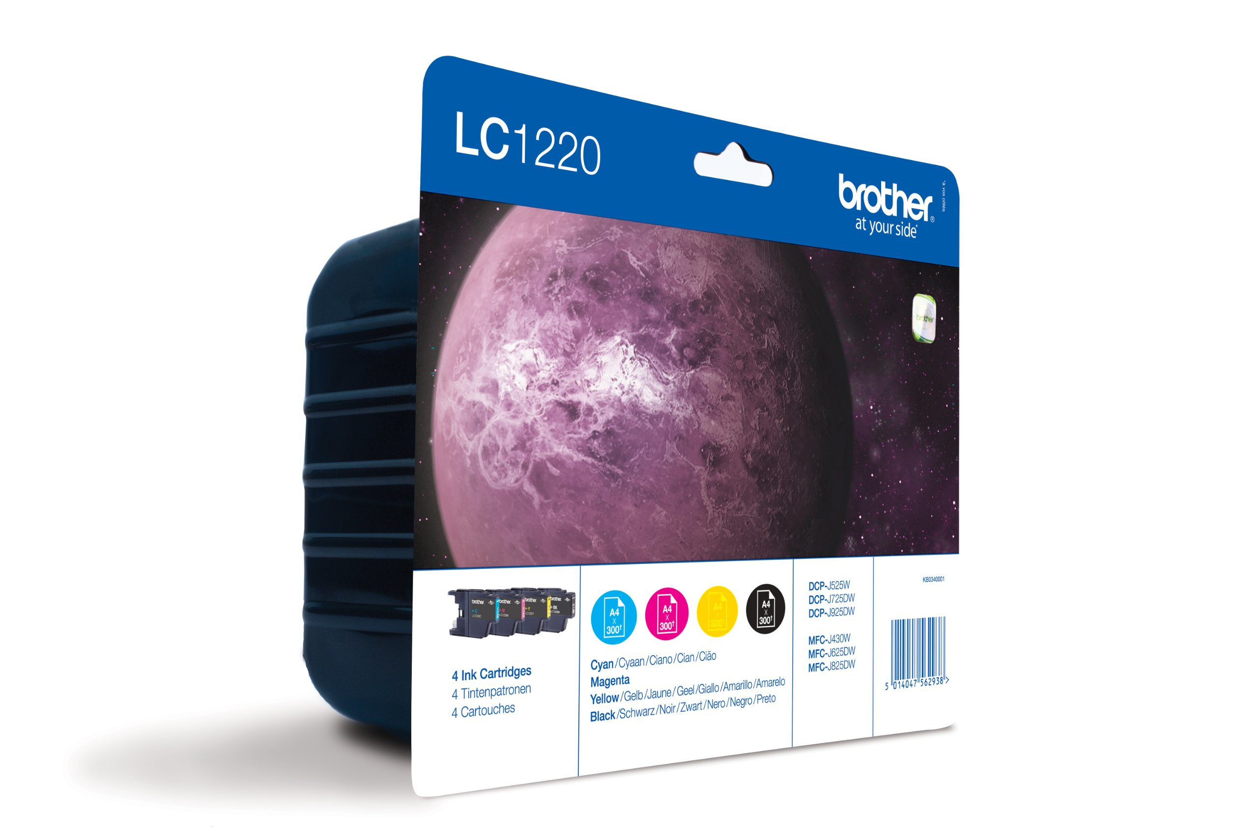 Image of Brother LC-1220VALBPDR Ink cartridge multi pack Bk,C,M,Y, 4x300...