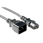 ACT Netsnoer C13 - C20 zwart 2 m