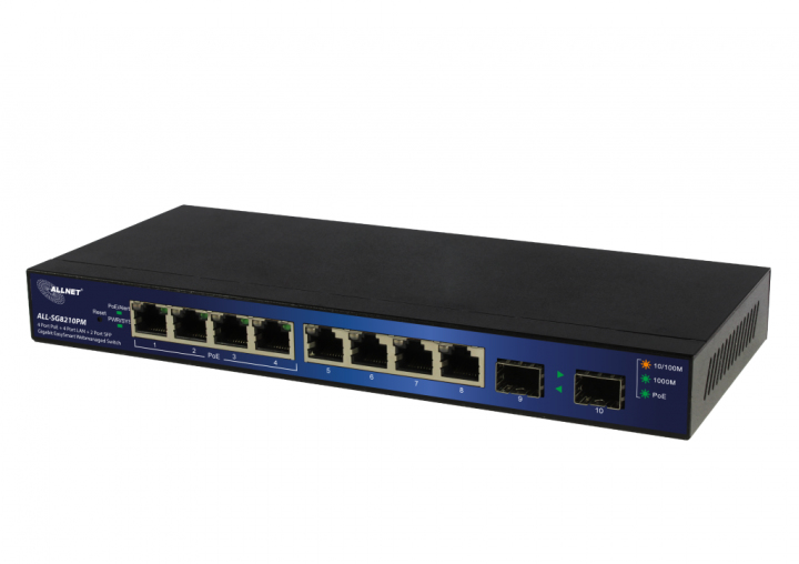 Image of ALLNET ALL-SG8210PM network switch Managed L2+ Gigabit Ethernet...