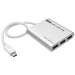 Tripp Lite U460-004-4A 4-Port USB-C Hub, USB 3.x (5Gbps), 4x USB-A Ports, USB Micro-B Power Input, Silver