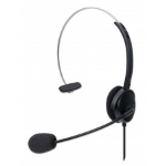 Manhattan Mono On-Ear Headset (USB) (Clearance Pricing), Microphone Boom (padded), Polybag Packaging, Adjustable Headband, In-Line Volume Control, Ear Cushion, USB-A for both sound and mic use, cable 1.5m, Three Year Warranty