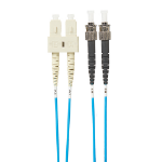 4Cabling 1m SC-ST OM4 Multimode Fibre Optic Cable: Blue