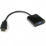 Techly IDATA-HDMI-VGA2A video cable adapter 0.15 m VGA+3.5mm Black