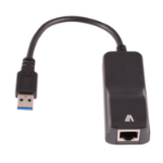V7 Black Gigabit Ethernet Adapter USB 3.0 A Male to RJ45 Female