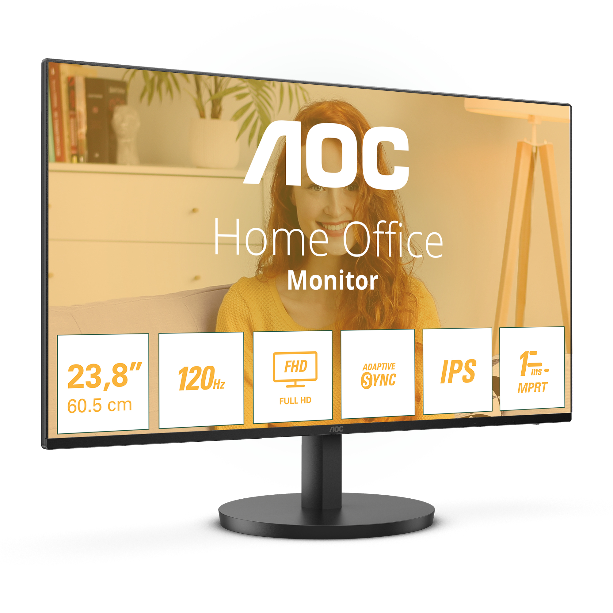 AOC 24B3HA2 computer monitor 60.5 cm (23.8") 1920 x 1080 pixels Full HD LED Black