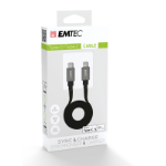 Emtec T700C2 USB cable 1.2 m USB C Black