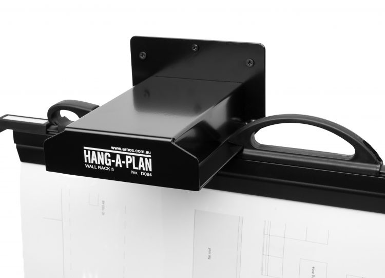 Arnos Hang A Plan Front Load Wall Rack Black - D064