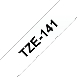 Brother TZE-141 label-making tape Black on transparent