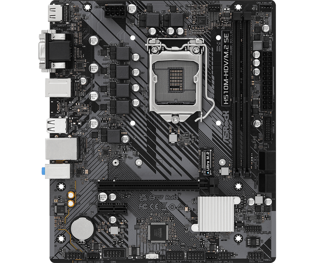 Image of Asrock H510M-HDV/M.2 SE Intel H470 LGA 1200 (Socket H5) micro ATX