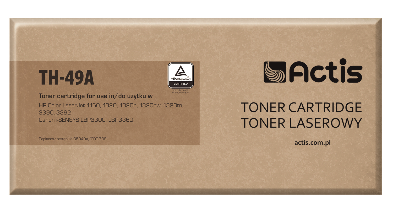 Actis TH-49A toner (replacement for HP 49A Q5949A, Canon CRG-708; Standard; 2500 pages; black)