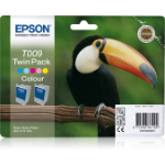 Epson C13T00940210/T009 Ink cartridge color twin pack, 2x330 pages 66ml Pack=2 for Epson Stylus Photo 1270