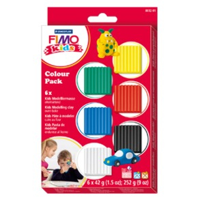 Image of Staedtler FIMO 8032001 - Modelling clay - Black Blue Green Red...