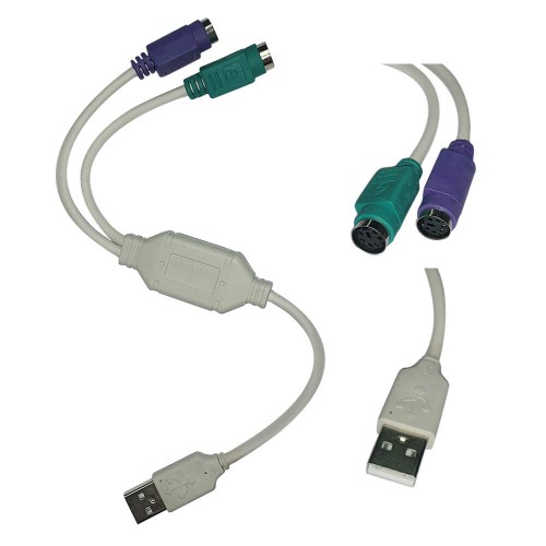 Videk USB to PS2 Keyboard & Mouse Adaptor